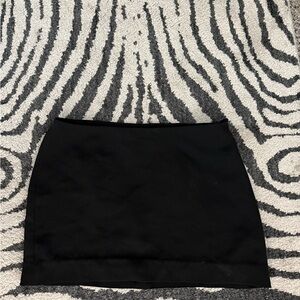 Reformation Carla Black Mini Skirt